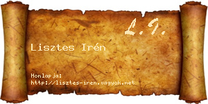 Lisztes Irén névjegykártya